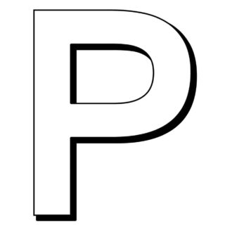 Alphabet Coloring Page - English Letter P Capital | Planerium