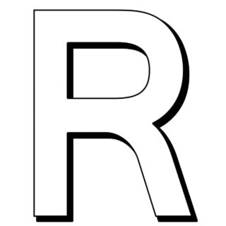 Alphabet Coloring Page - English Letter R Capital | Planerium