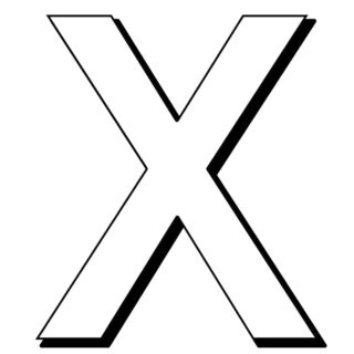 Alphabet Coloring Page - English Letter X Capital | Planerium