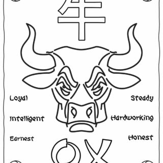 Chinese new Year 2021 - Year of the Ox - Coloring Page - Characteristics | Planerium