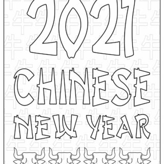 Chinese new Year 2021 - Year of the Ox - Coloring Page - Poster | Planerium