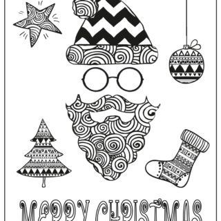 Christmas Coloring Pages - Merry Christmas Poster - Santa | Planerium