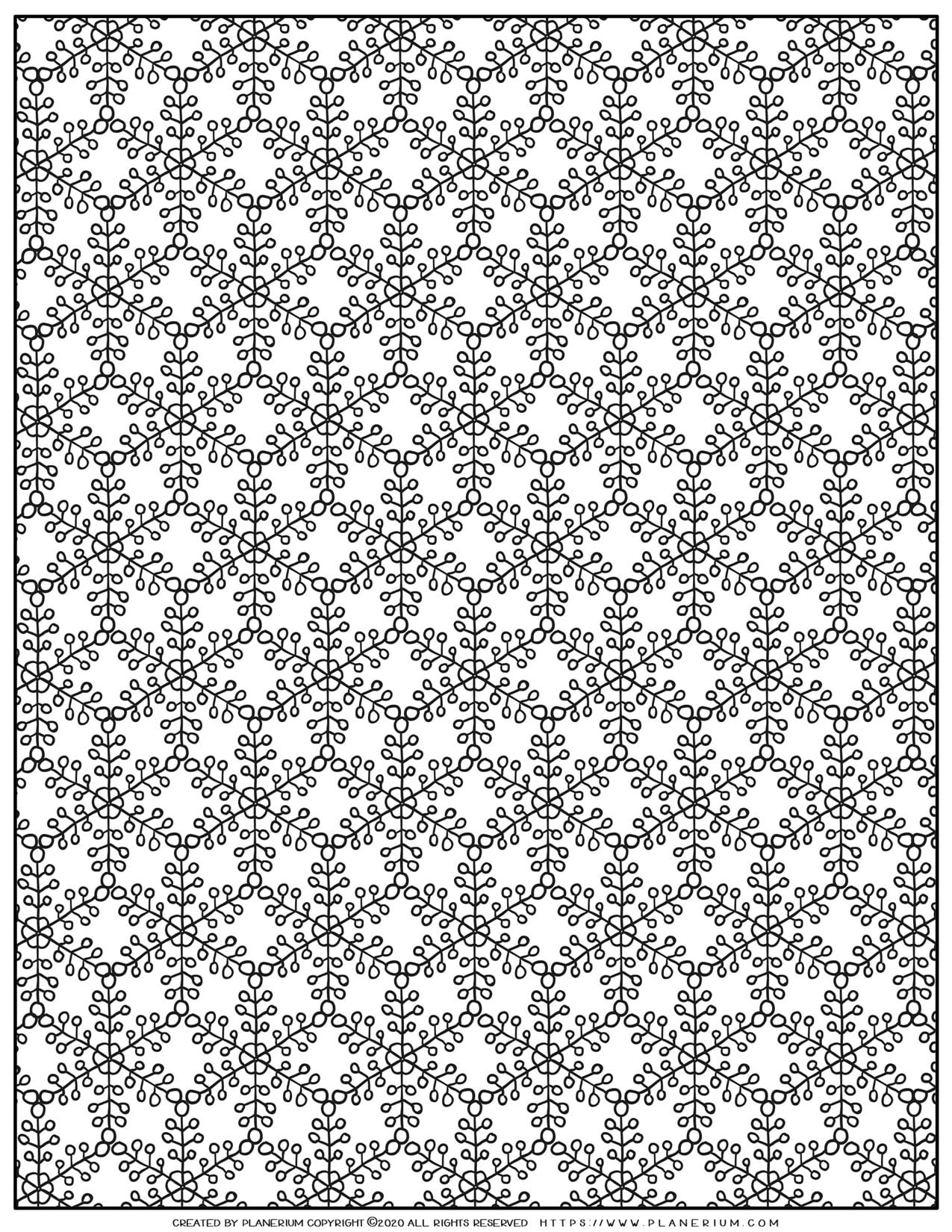 Christmas Coloring Pages - Snowflakes Pattern | Planerium