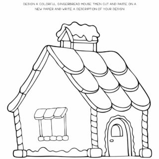 Christmas Worksheet - Gingerbread House Design | Planerium