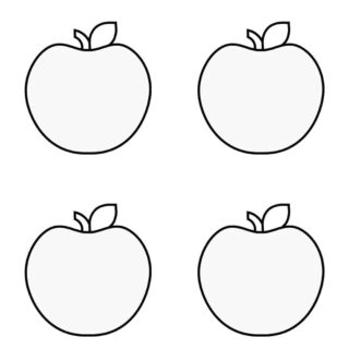 Four Apples Outline | Planerium
