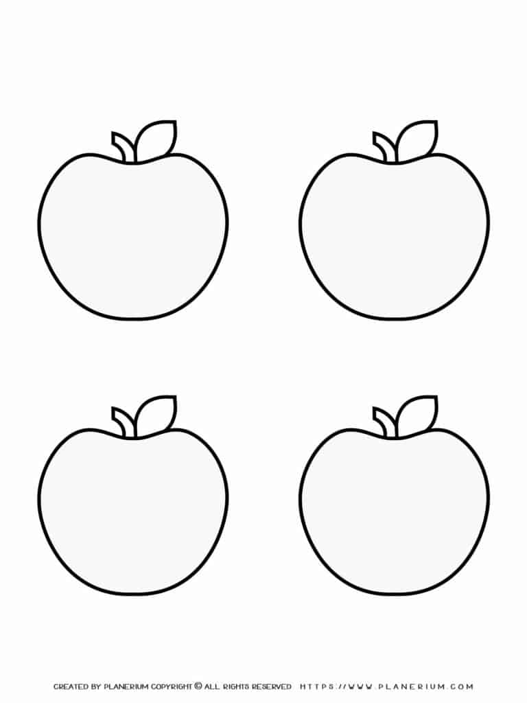 Four Apples Outline | Planerium