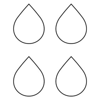 Four Water Drops Outline | Planerium