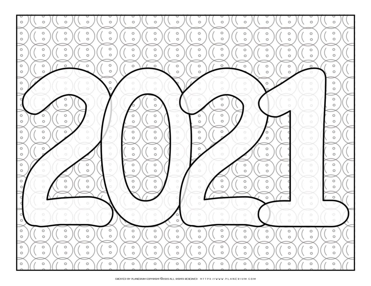New Year Coloring Pages - Smileys Background | Planerium