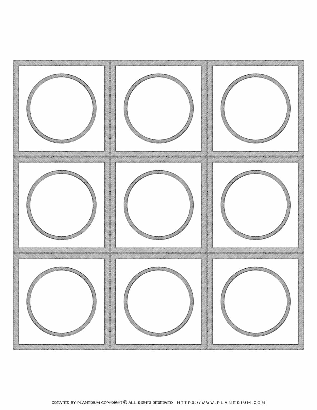 Nine Circles Grid Template | Planerium