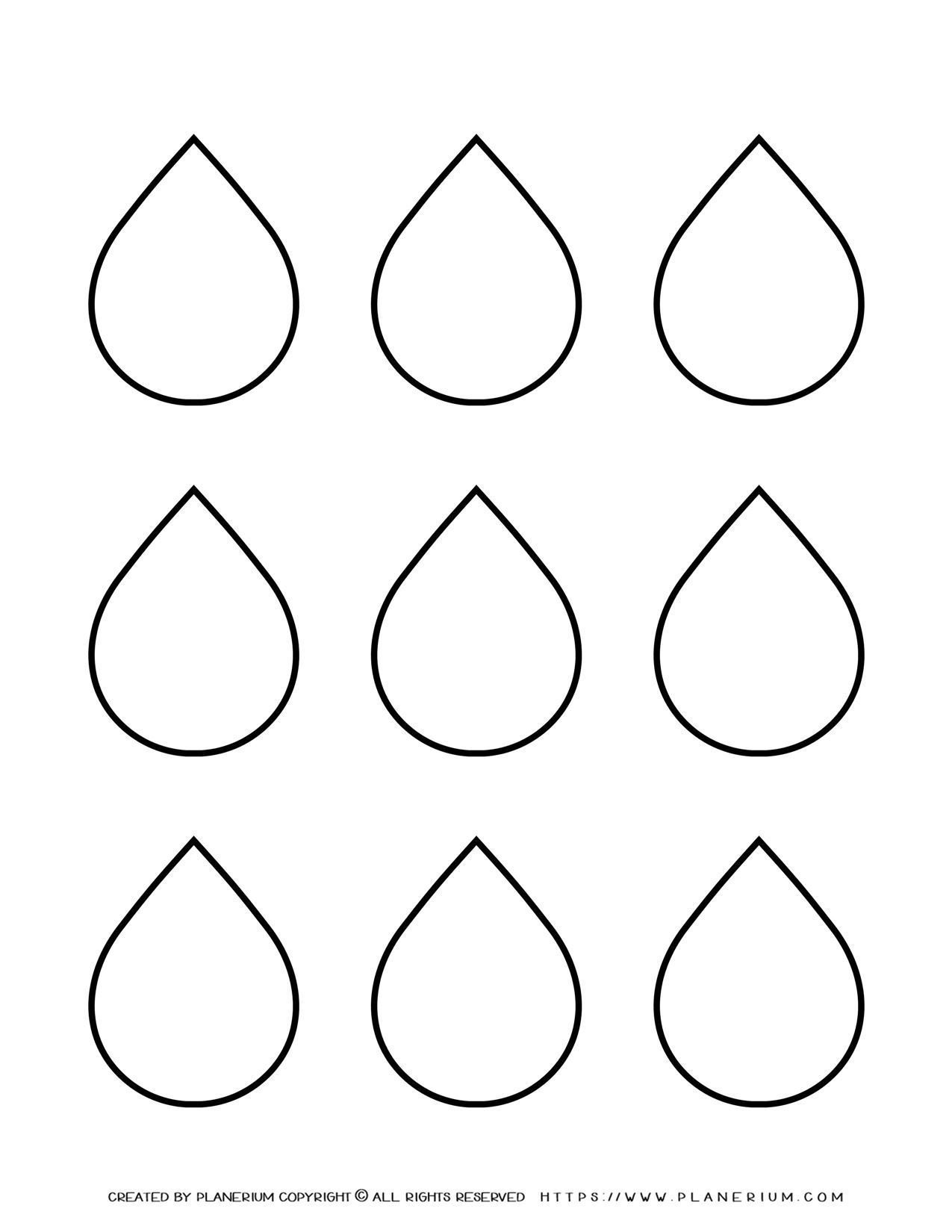 nine-water-drops-outline Nine Water Drops Outline | Planerium