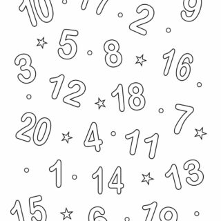 Numbers Coloring Pages 1-20 | Planerium