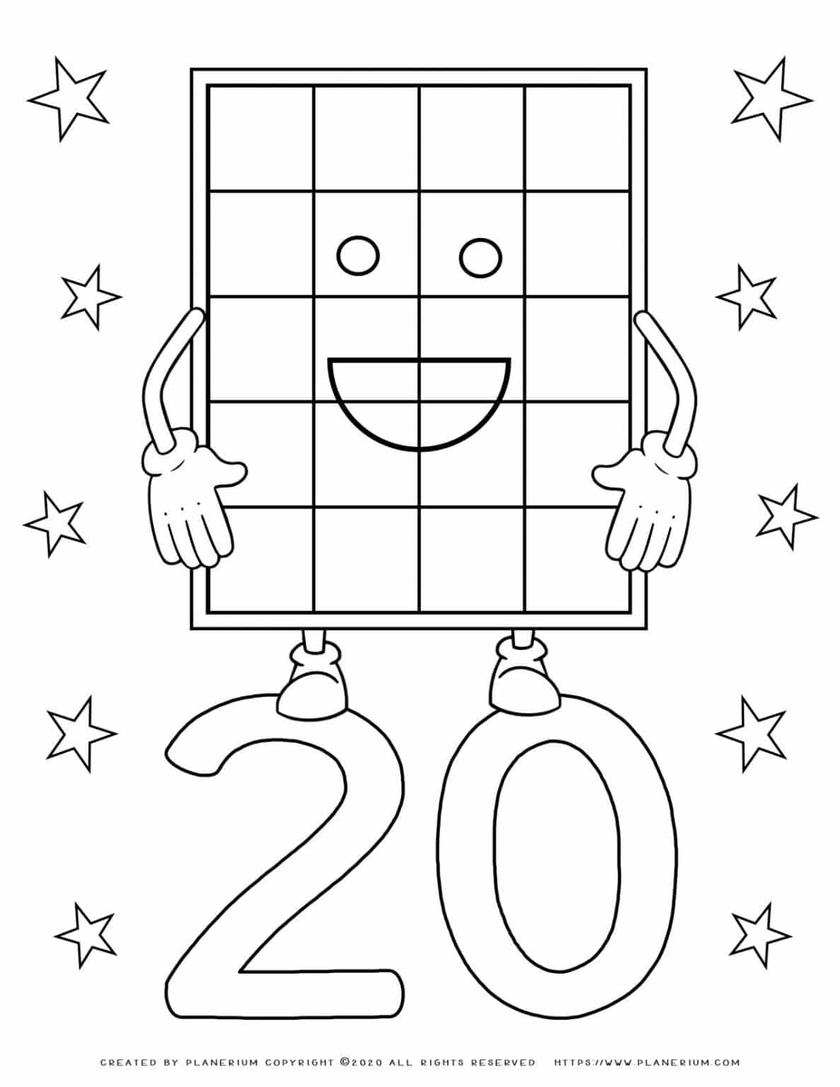 Number Coloring Pages   20   Free Printable   Planerium