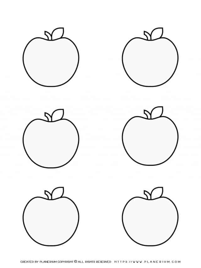 Six Apples Outline