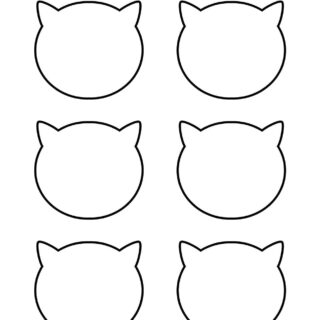 Six Cat Heads Outline | Planerium