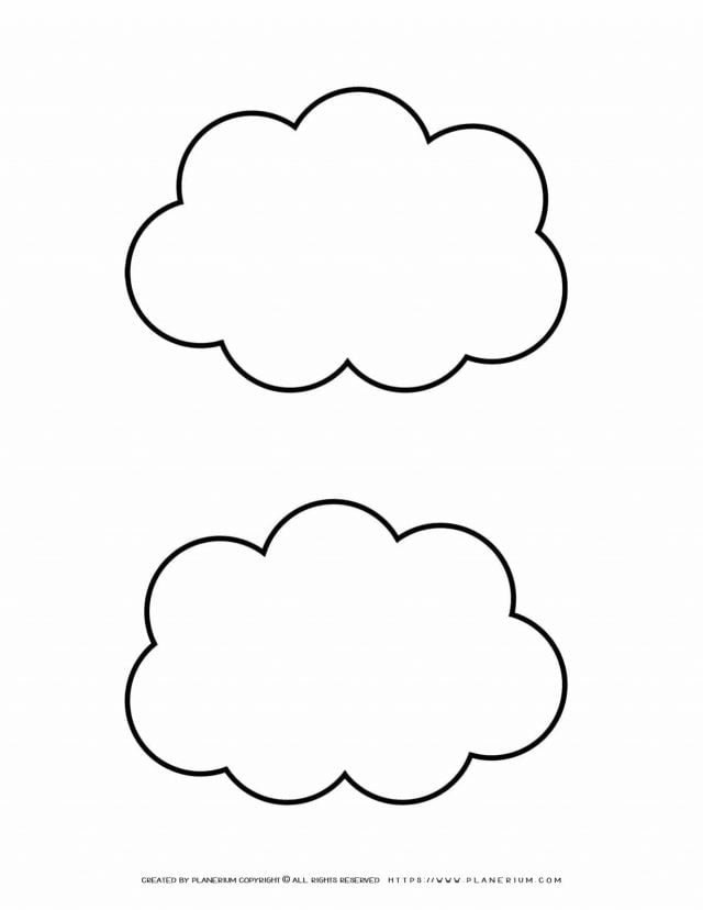 Two Clouds Outline