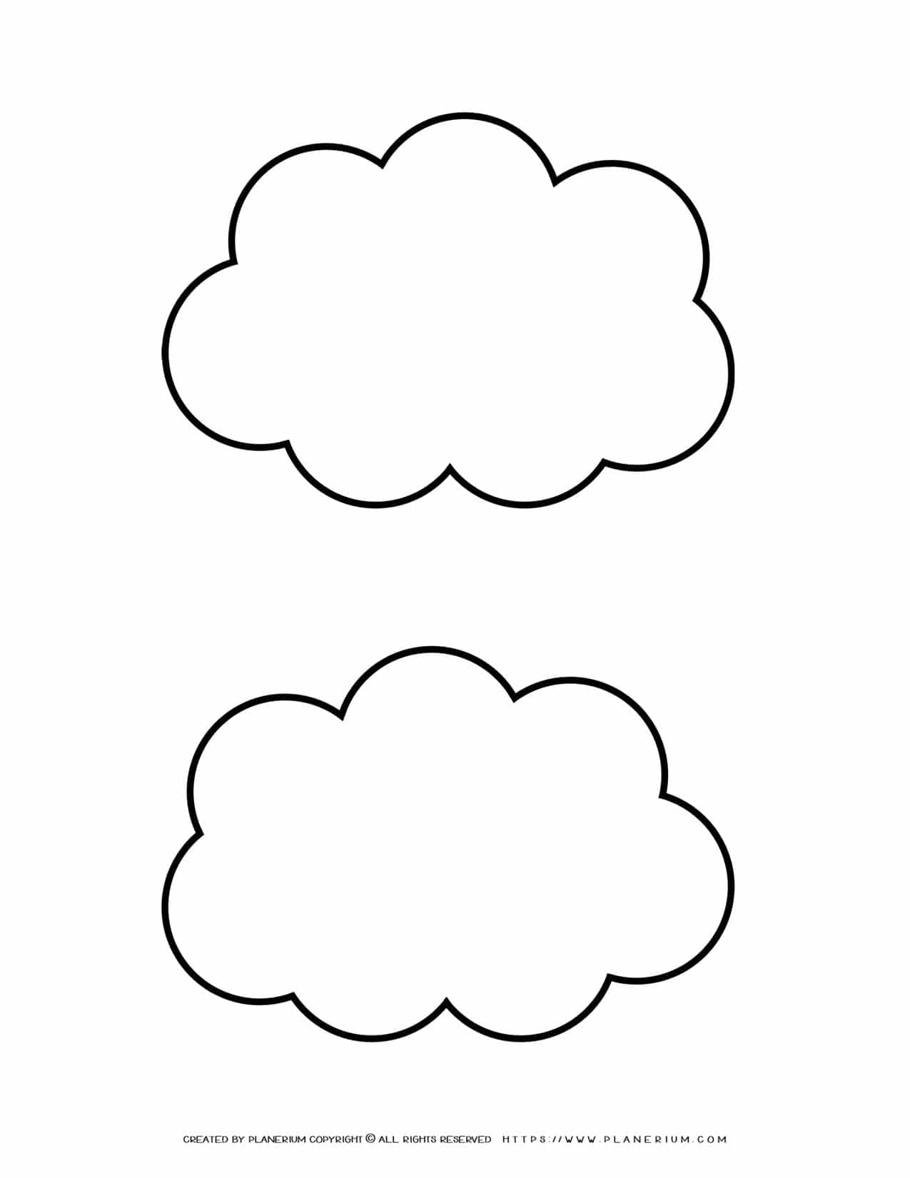 Two Clouds Outline