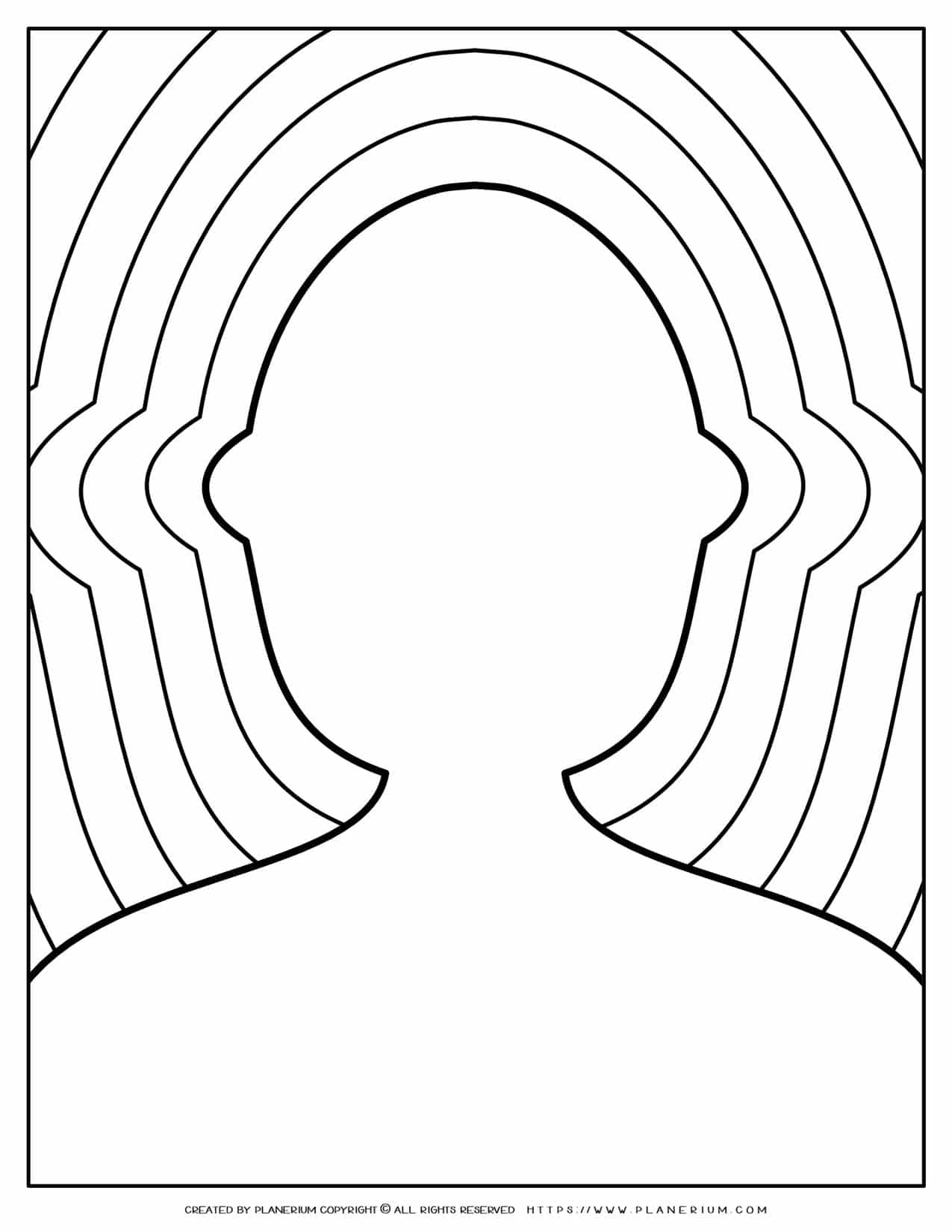 Adult Coloring Pages - Person Outline Ripples | Planerium
