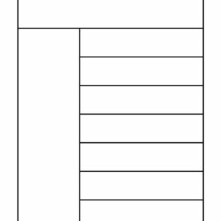 Graphic Organizer Templates - Chart with One Column and Seven Rows | Planerium