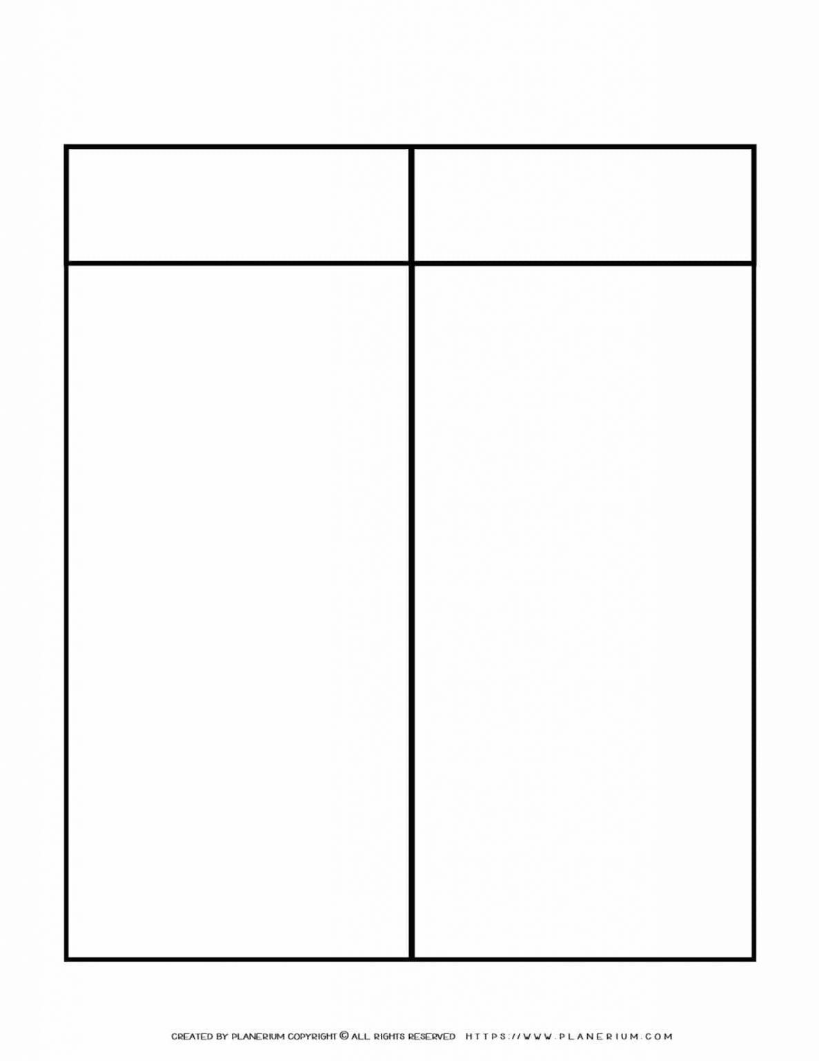 Table Blank 5 Column Chart Template