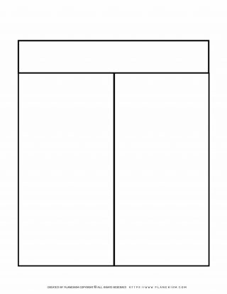 Graphic Organizer Templates - Chart with Two Column | Planerium
