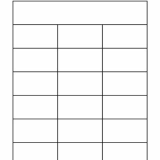 Graphic Organizer Templates - Chart with Three Columns and Six Rows | Planerium