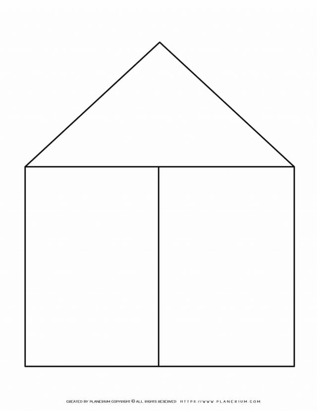 Graphic Organizer Templates - House Chart with Two Columns | Planerium