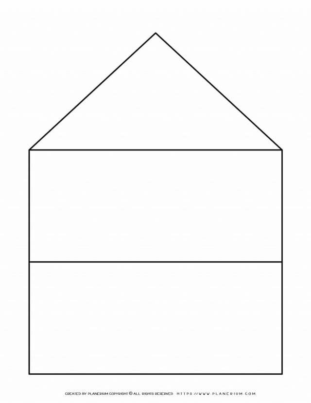 Graphic Organizer Templates - House Chart with Two Rows | Planerium
