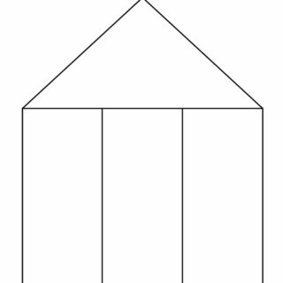 Graphic Organizer Templates - House Chart with Three Columns | Planerium