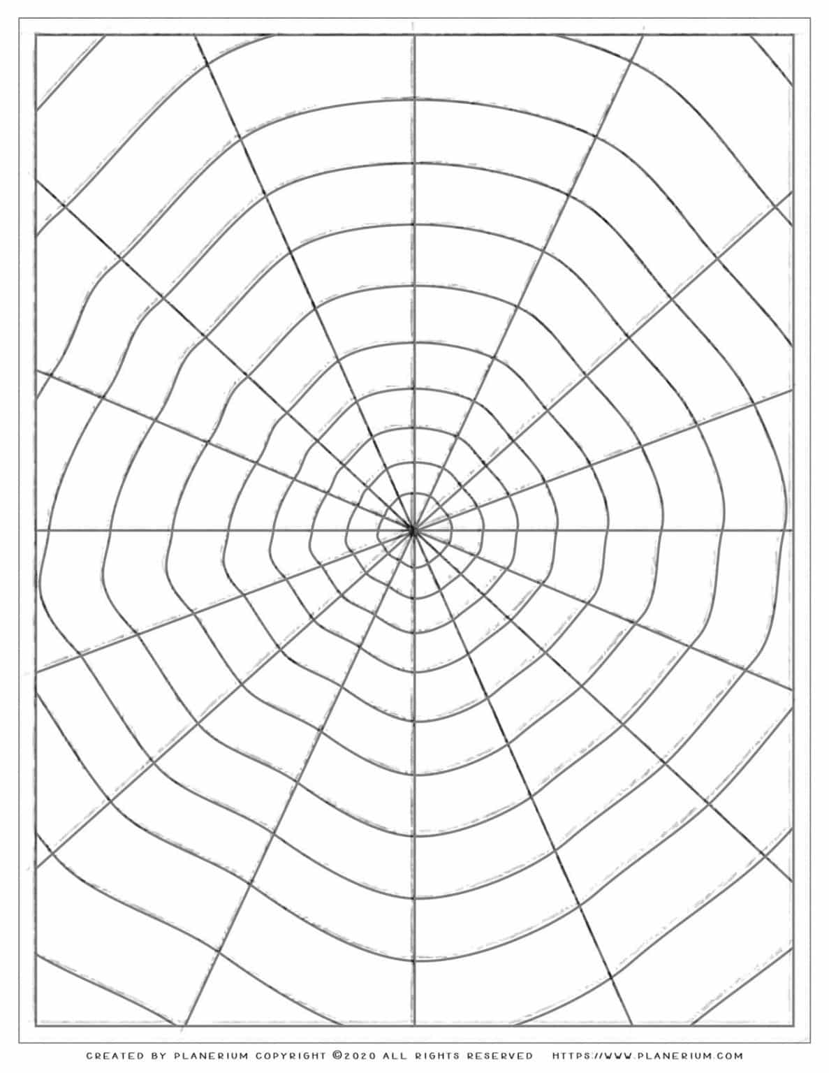 Halloween Coloring Pages - Spider Web | Planerium