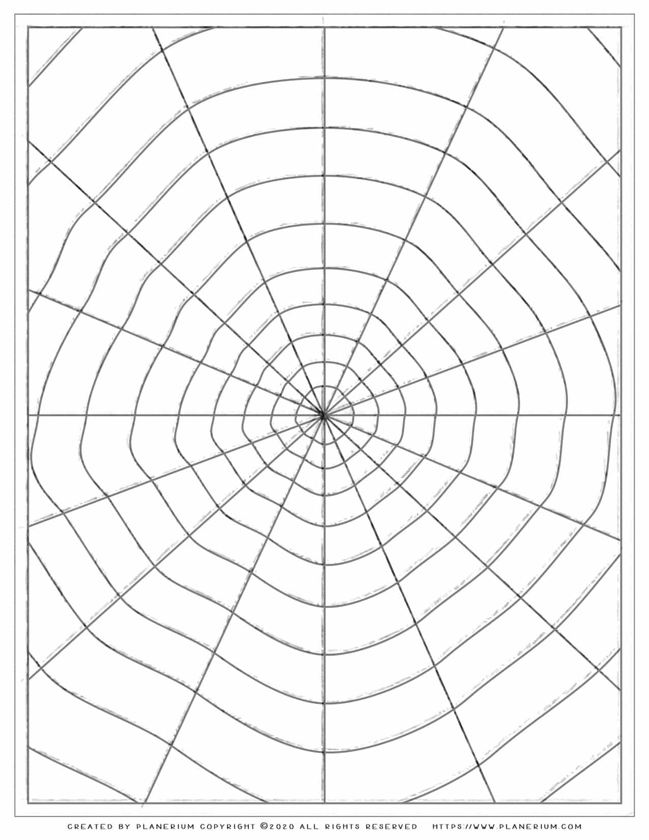 Halloween Coloring Pages - Spider Web | Planerium