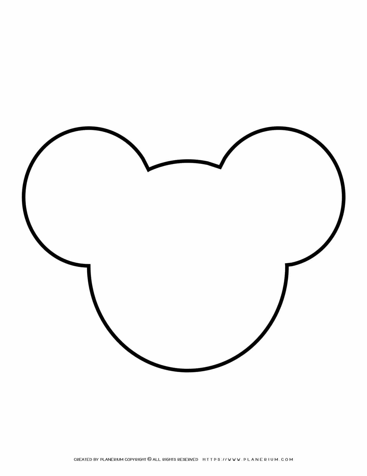 Mickey Mouse Outline Head