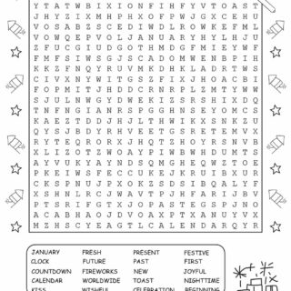 New Year Word Search Puzzle | Planerium