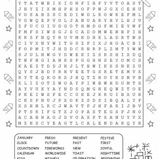 New Year Word Search Puzzle | Planerium