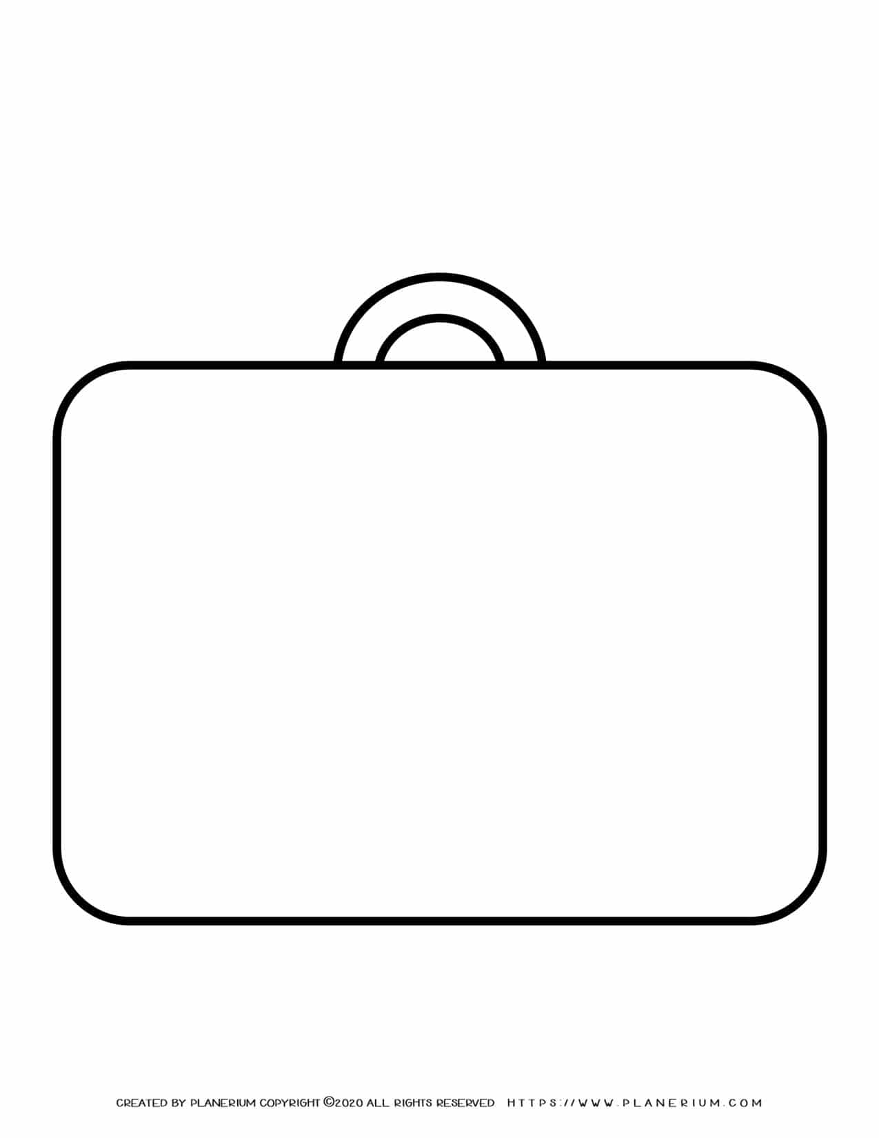 Suitcase Template Printable