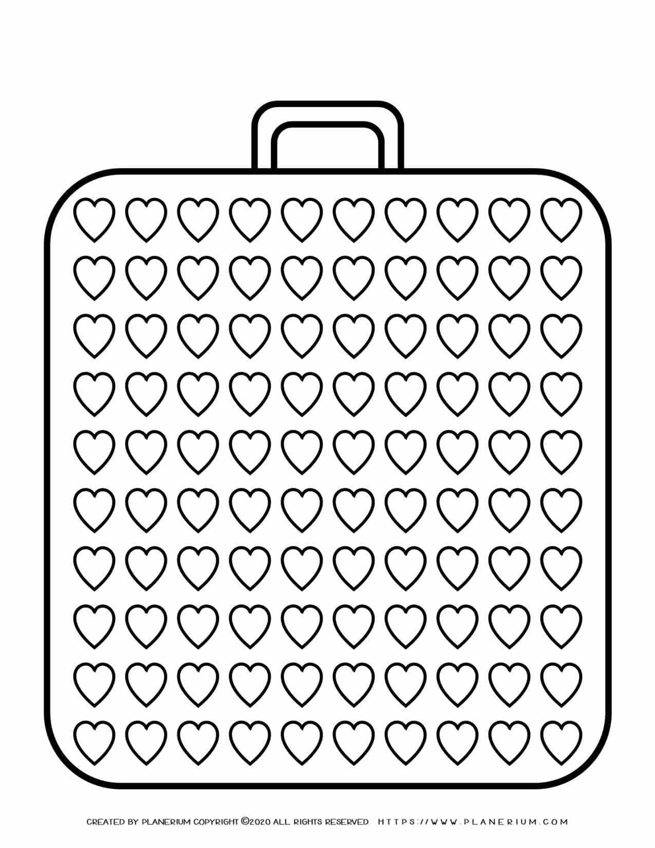 Templates - Big Suitcase With a Hundred Hearts | Planerium