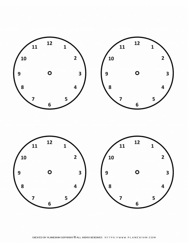 Templates - Four Clocks | Planerium
