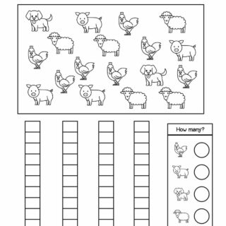 Counting Worksheets - Farm Animals | Planerium