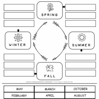 Seasons And Months - Matching Worksheet | Planerium