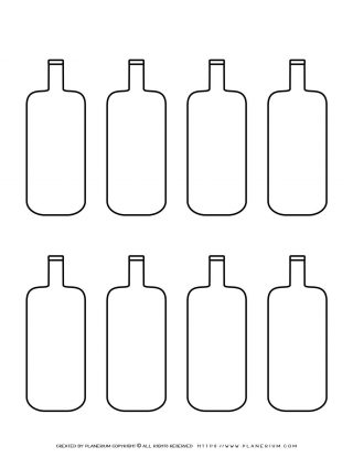 Templates - Eight Wine Bottles | Planerium