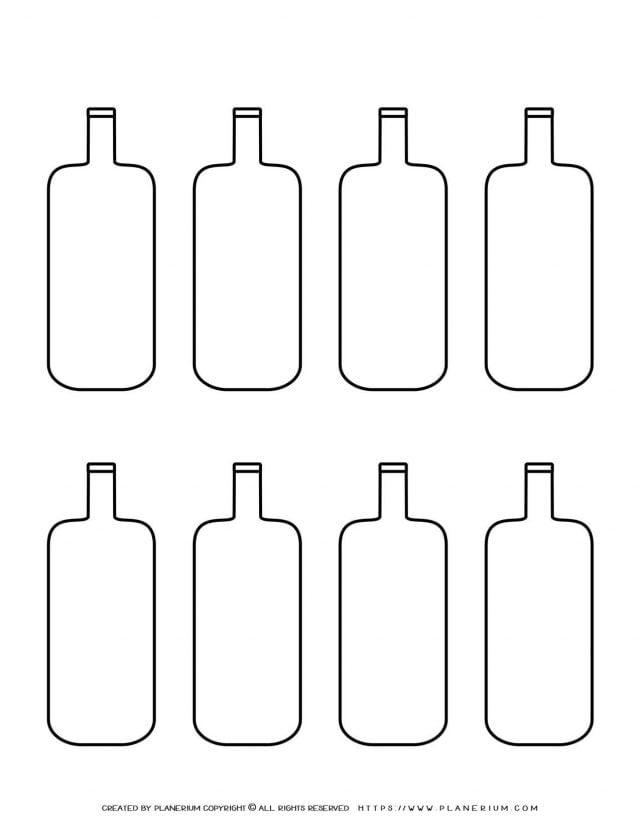 Templates - Eight Wine Bottles | Planerium