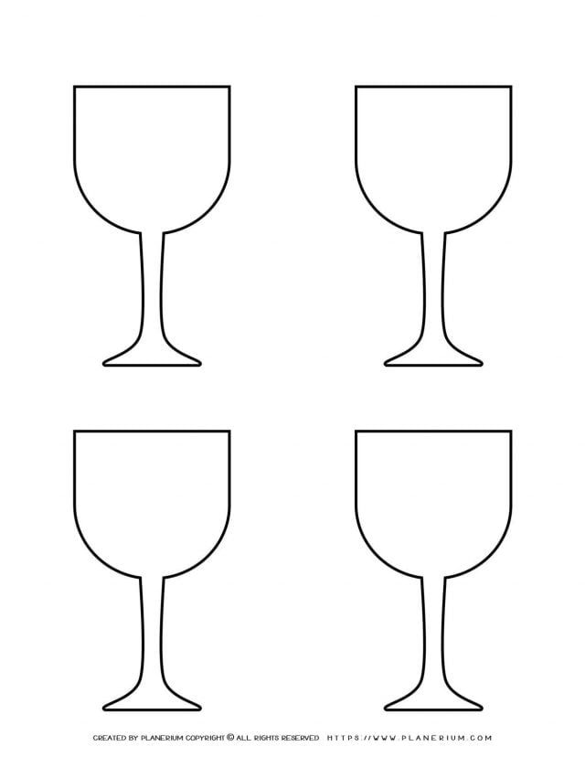 Templates - Four Wine Glasses | Planerium