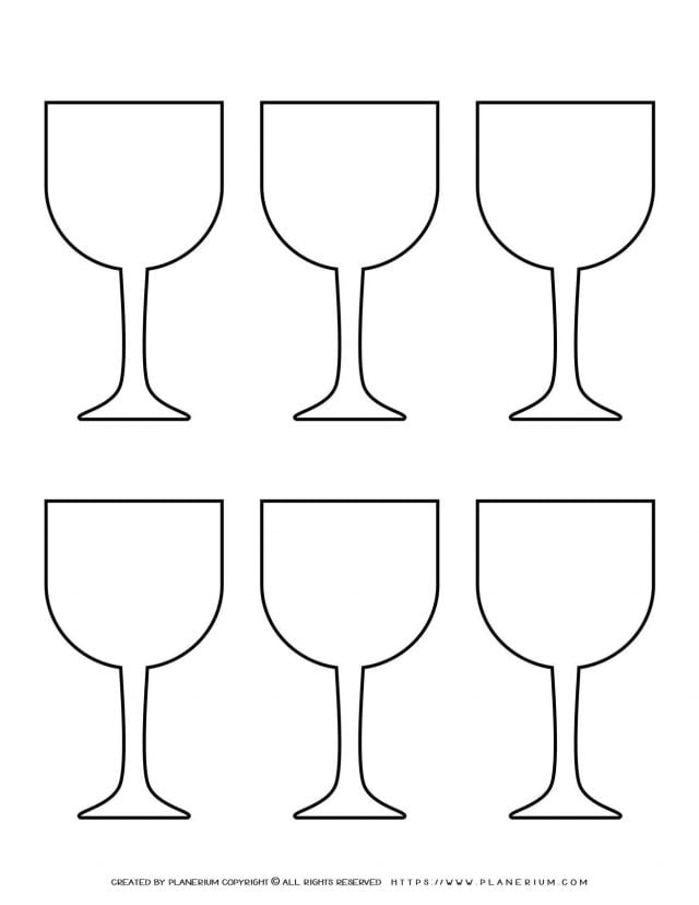 Templates - Six Wine Glasses | Planerium