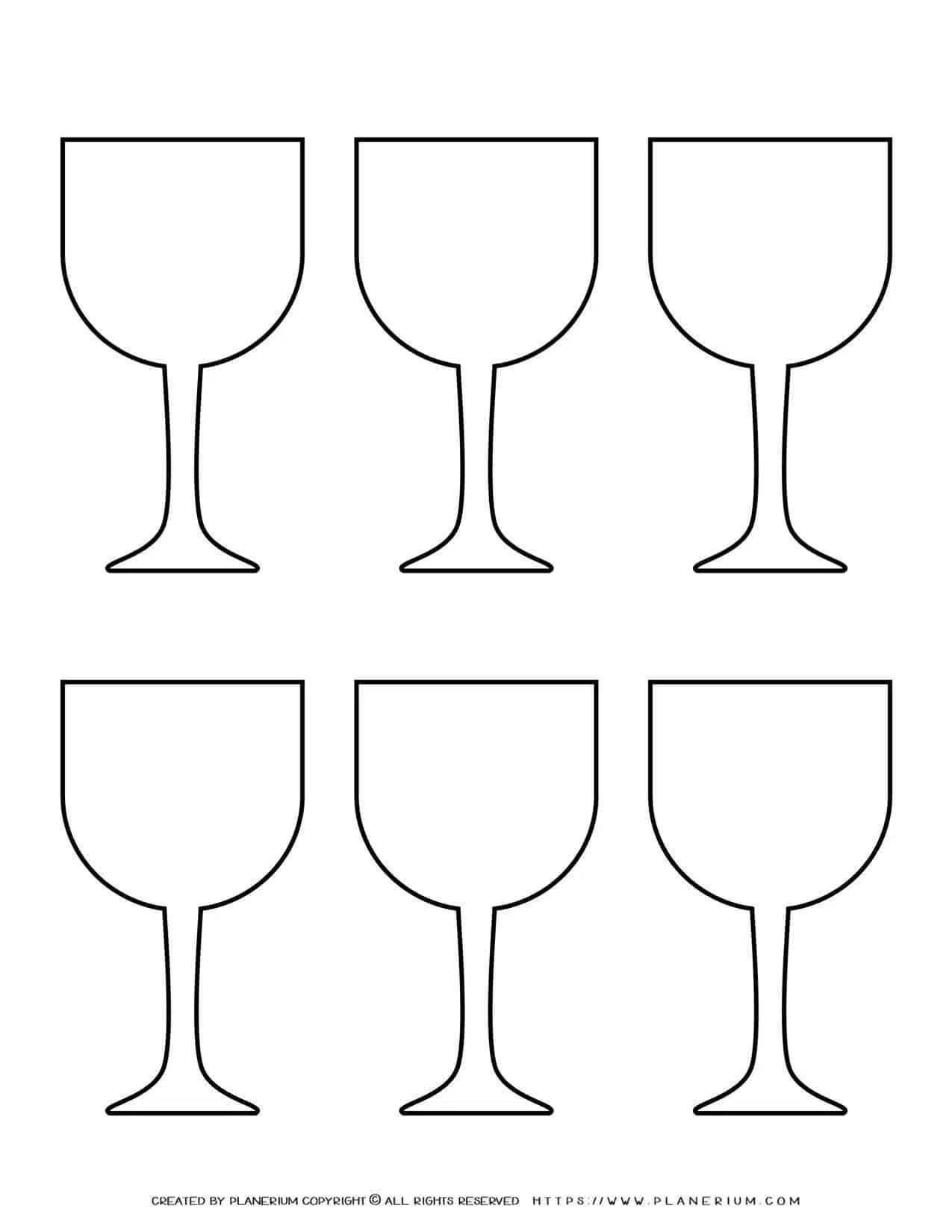 Templates - Six Wine Glasses | Planerium