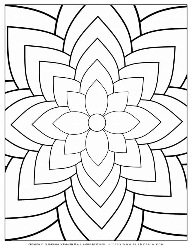 Adult Coloring Page - Flower Riddles | Planerium