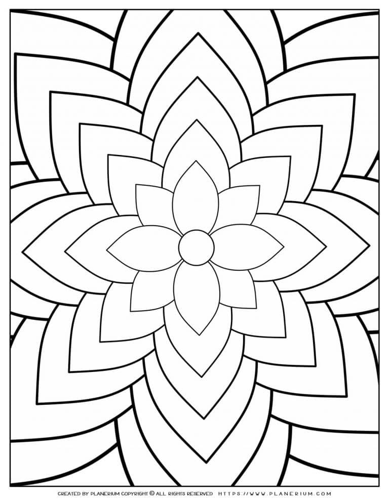 Adult Coloring Page - Flower Riddles | Planerium