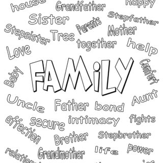 Coloring Pages - Family Related Words | Planerium