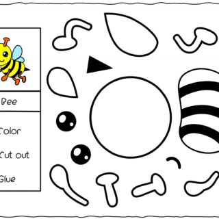 Cut and Glue Worksheet - Bee | Planerium