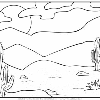 Desert Coloring Page | Planerium