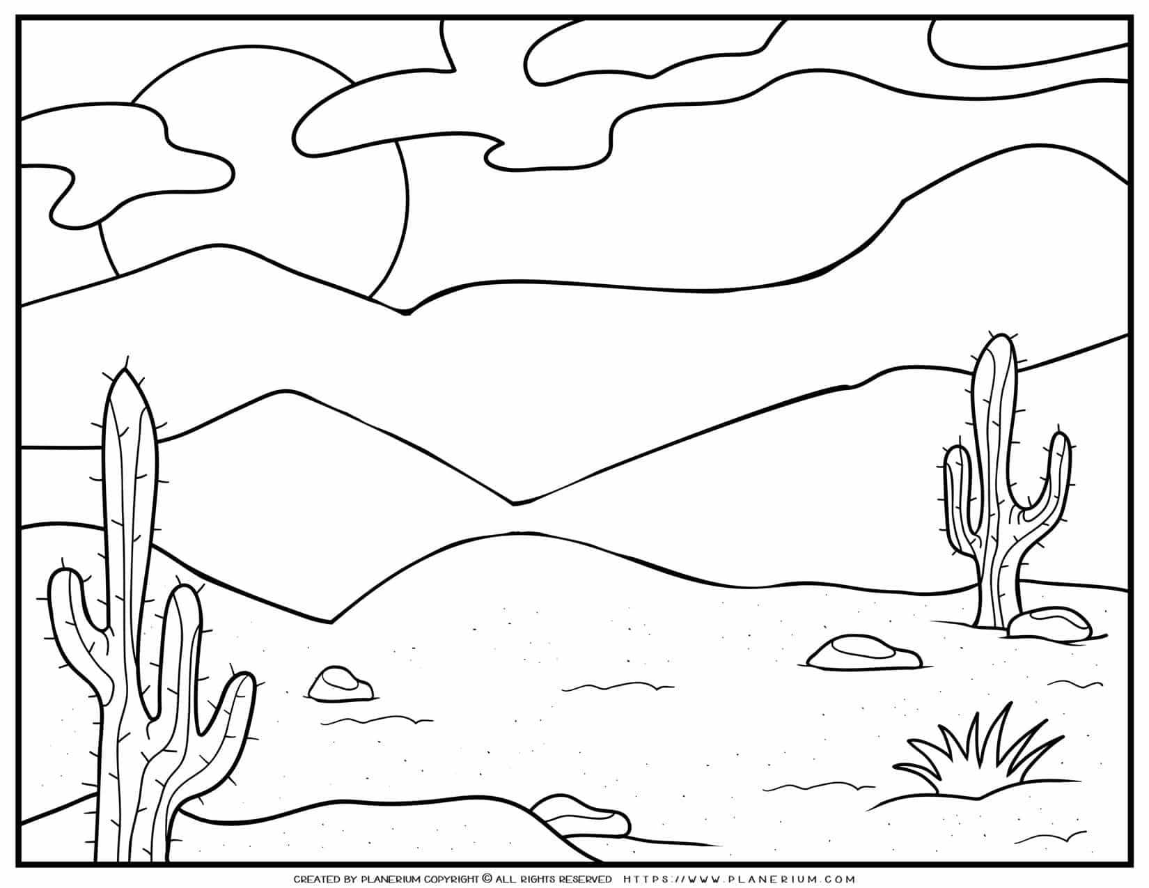 Desert Coloring Page   Planerium