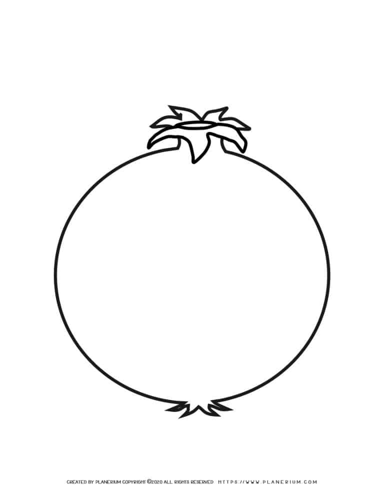 Pomegranate - Coloring page | Planerium